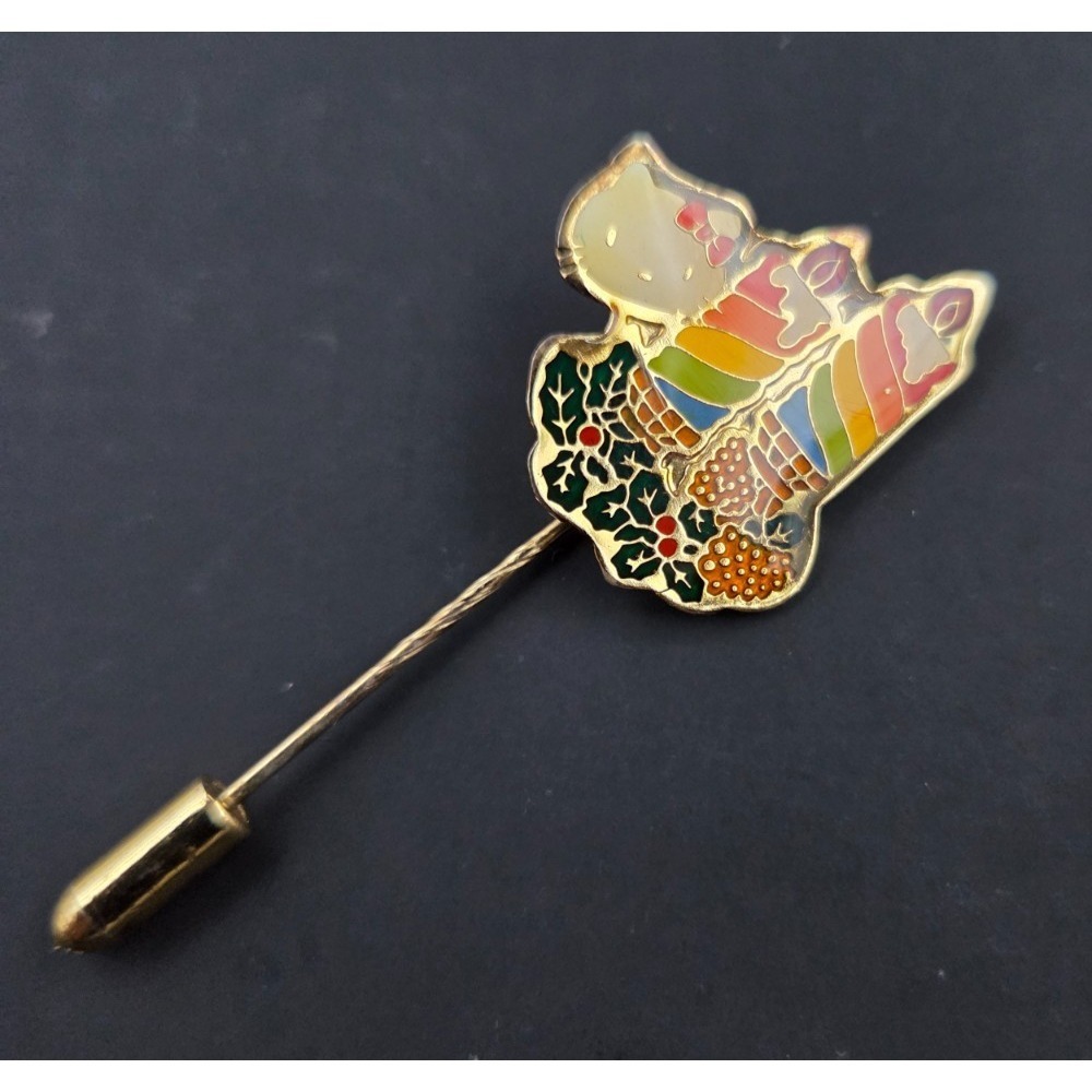 Vintage Hello Kitty Christmas Candles Birthday Holiday Hat Stick Pin